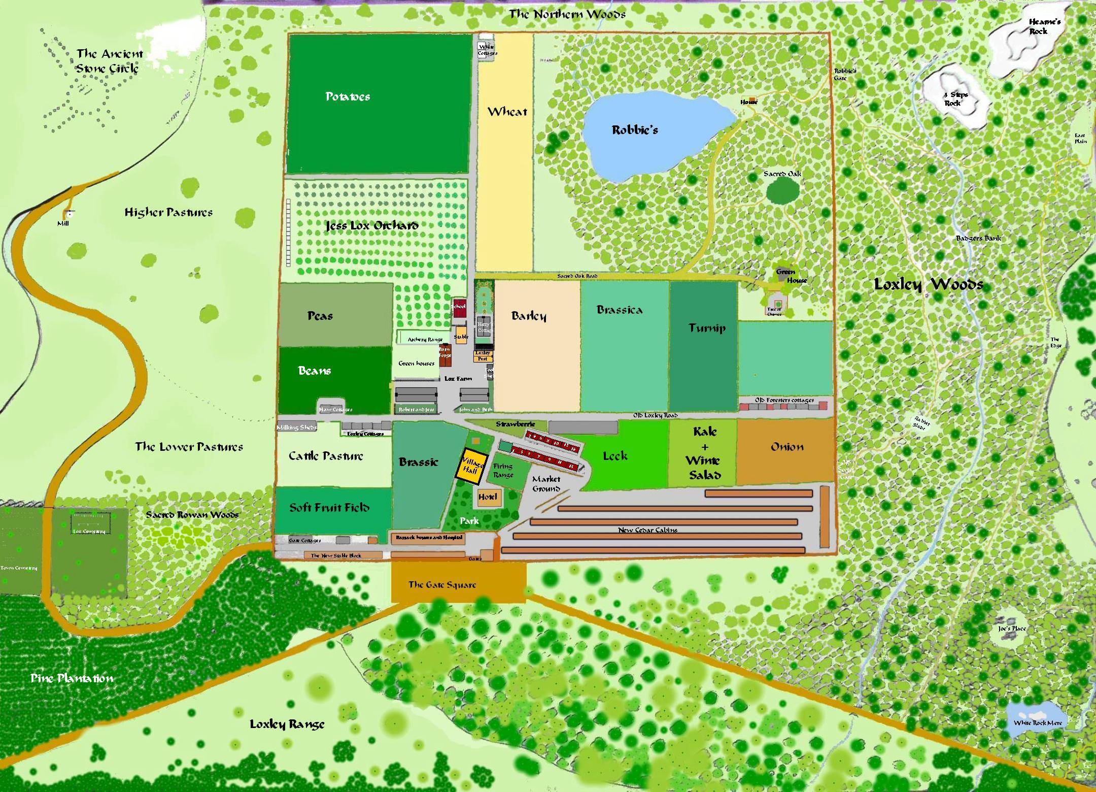 Loxley Map colour Loxley Map colour